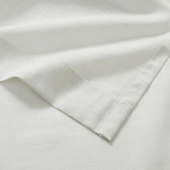 Madison Park Suvi Set Of 2 Linen Blend Textured Light Filtering Window Curtain Panels White - Image 4