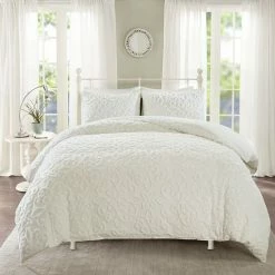Madison Park Sarah 3-Piece Duvet Cover Set White