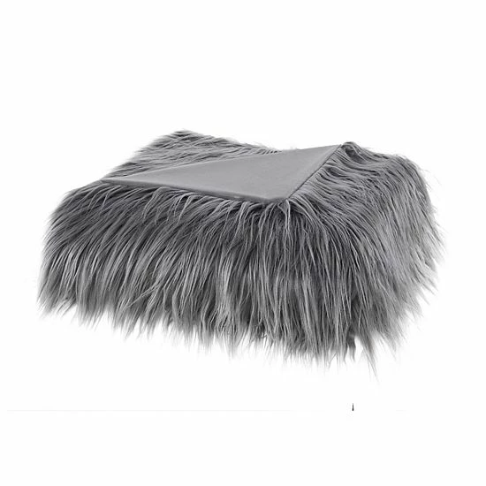 Madison Park Edina Faux Fur Throw Ivory - Image 3
