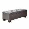 Madison Park Mirage Tufted Storage Ottoman Gray