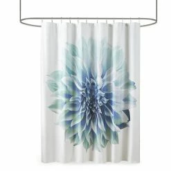 Madison Park Quinn Percale Shower Curtain Gray