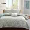 Madison Park Pure Dermot 4-piece Coverlet Set Blue