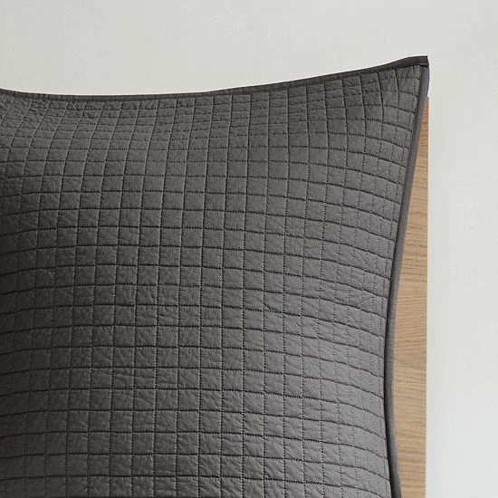 Madison Park Maize Cotton Jacquard Duvet Cover Set Charcoal - Image 8