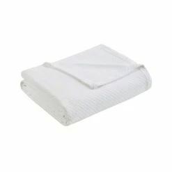 Madison Park Liquid Cotton Blanket Blue