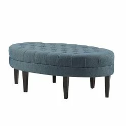 Madison Park Chase Surfboard Tufted Ottoman Taupe
