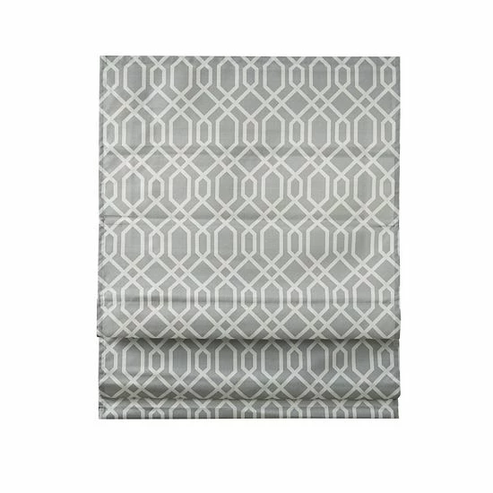 Madison Park Tatum Detachable Printed Ogee Texture Light Filtering Cordless Roman Shade White - Image 5