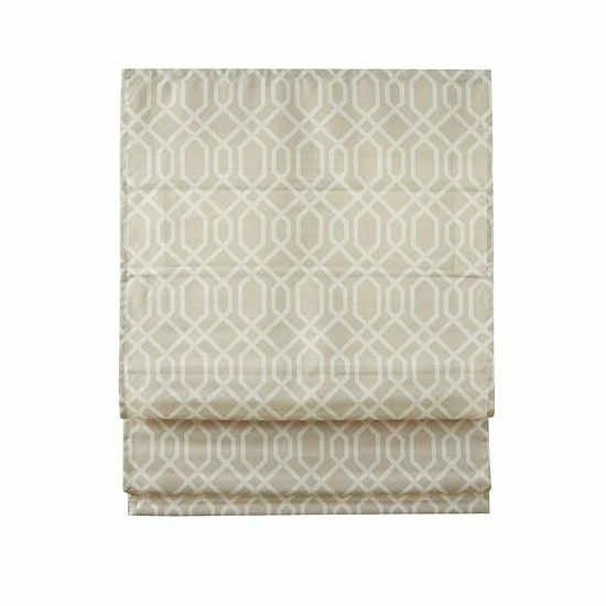 Madison Park Tatum Detachable Printed Ogee Texture Light Filtering Cordless Roman Shade White - Image 6