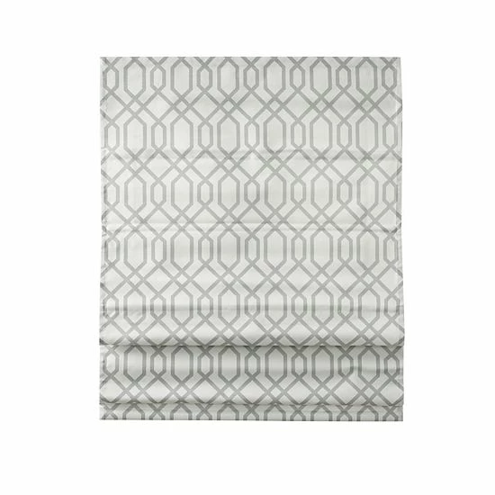 Madison Park Tatum Detachable Printed Ogee Texture Light Filtering Cordless Roman Shade White - Image 7