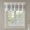 Madison Park Vanessa Cotton Pieced Rod Pocket Valance Blue