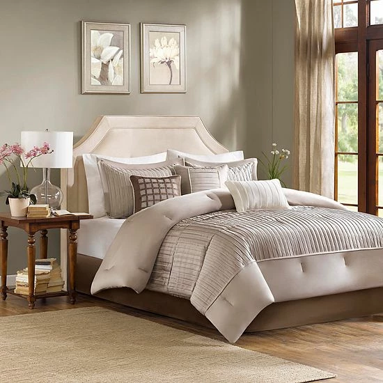 Madison Park Channing 7-pc. Comforter Set Taupe