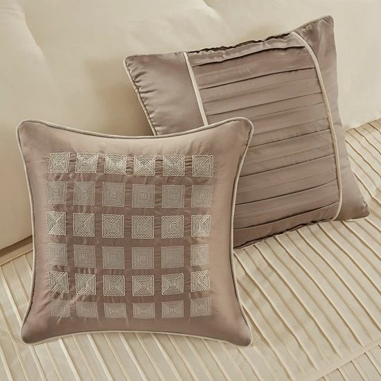 Madison Park Channing 7-pc. Comforter Set Taupe - Image 8