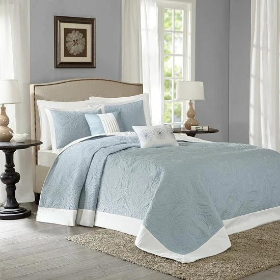 Madison Park Stanton 5-piece Reversible Bedspread Set Khaki - Image 7