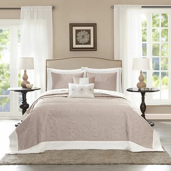 Madison Park Stanton 5-piece Reversible Bedspread Set Khaki - Image 8