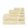 Madison Park Aer Jacquard Cotton 6-piece Antimicrobial Bath Towel Set Yellow