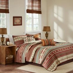 Madison Park 6-piece Davy Quilted Coverlet Set Spice