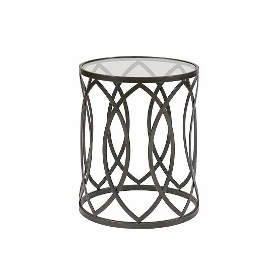 Madison Park Coen Eyelet Cutout End Table Bronze - Image 7