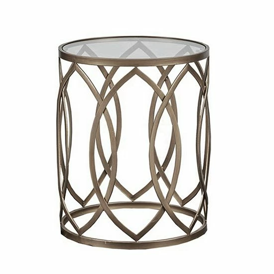 Madison Park Coen Eyelet Cutout End Table Bronze - Image 8