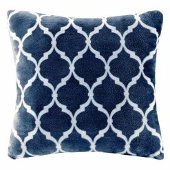 Madison Park Ogee Square Throw Pillow Indigo