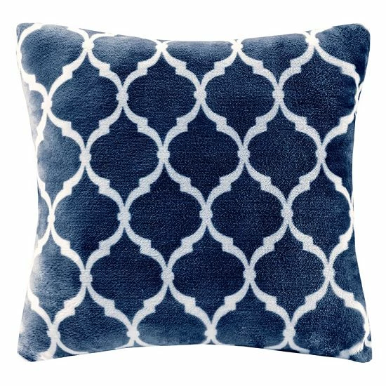 Madison Park Ogee Square Throw Pillow Indigo - Image 3