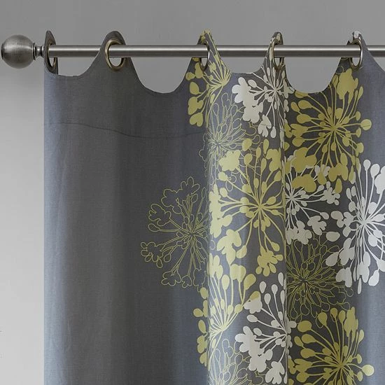 Madison Park 1-Panel Adria Light Filtering Window Curtain Purple Gray - Image 2