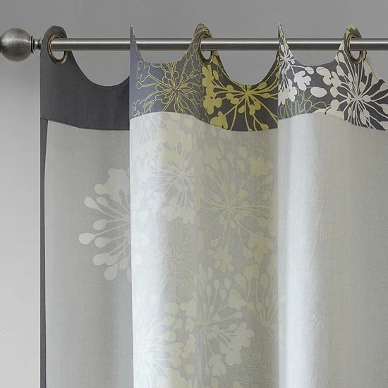 Madison Park 1-Panel Adria Light Filtering Window Curtain Purple Gray - Image 5