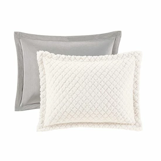 Madison Park Adler Reversible Textured Sherpa/Faux-Mink Comforter Set - Image 4