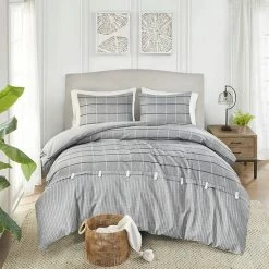 Madison Park Elm 3-Piece Antimicrobial Duvet Cover Set With Shams