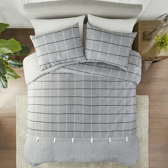 Madison Park Elm 3-Piece Antimicrobial Duvet Cover Set With Shams - Image 2