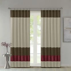Madison Park Eastridge Light Filtering 1-Panel Window Curtain - 50'' X 84'' Coral