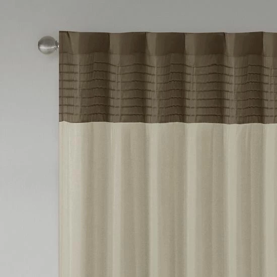Madison Park Eastridge Light Filtering 1-Panel Window Curtain - 50'' X 84'' Coral - Image 2
