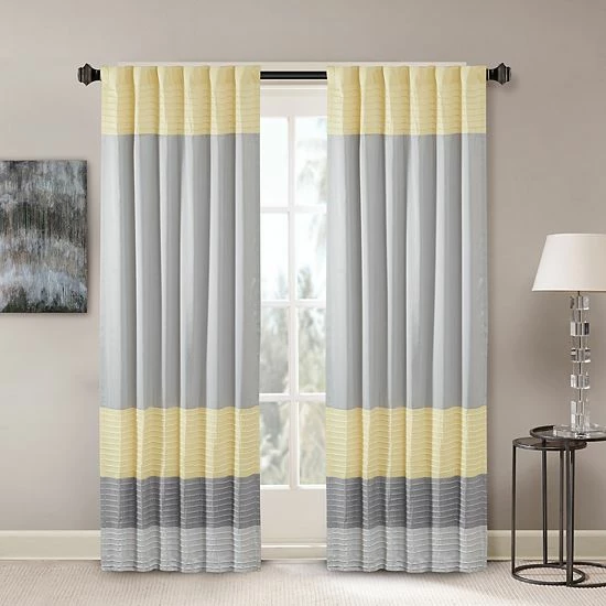 Madison Park Eastridge Light Filtering 1-Panel Window Curtain - 50'' X 84'' Coral - Image 11