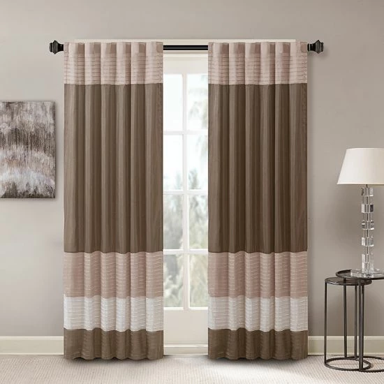 Madison Park Eastridge Light Filtering 1-Panel Window Curtain - 50'' X 84'' Coral - Image 14