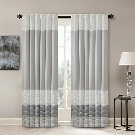 Madison Park Eastridge Light Filtering 1-Panel Window Curtain - 50'' X 84'' Coral - Image 17