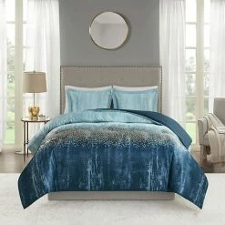 Madison Park Midnight Grove Duvet Cover And Sham Set Navy