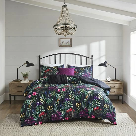 Madison Park Zaire 5-piece Floral Printed Antimicrobial Comforter Set With Shams