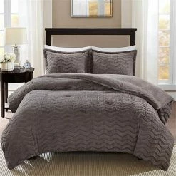 Madison Park Kaplan Plush Down Alternative Comforter Set Gray