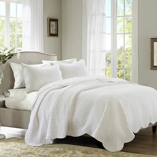 Madison Park Marino 3-piece Quilted Coverlet Set White