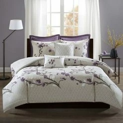 Madison Park 7-piece Isabella Duvet Cover Set Purple