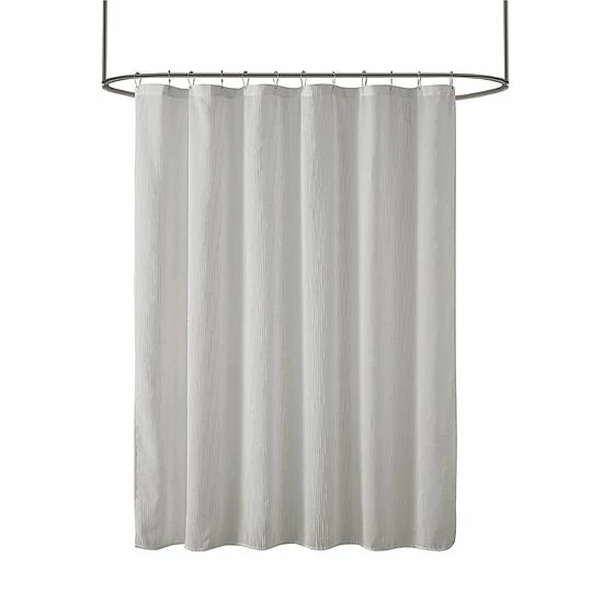 Madison Park Lydia Sheer Shower Curtain Linen - Image 5