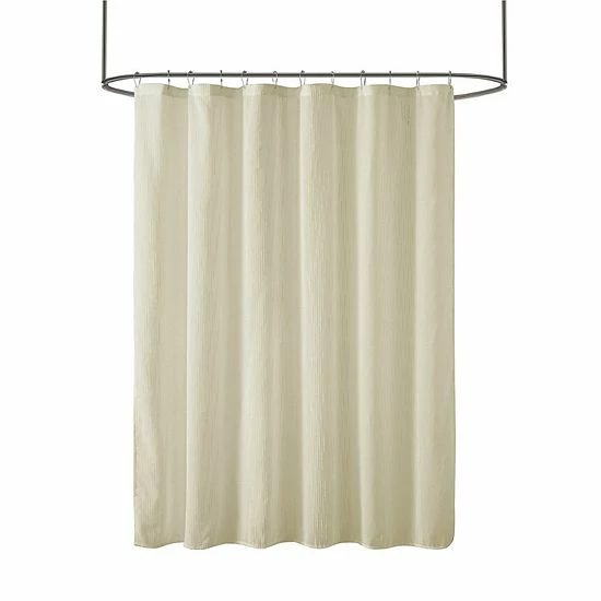 Madison Park Lydia Sheer Shower Curtain Linen - Image 7