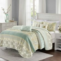 Madison Park 6-piece Felicity Quilted Coverlet Set Blue