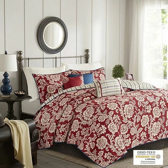 Madison Park Georgia 6-piece Coverlet Set Red - Image 6
