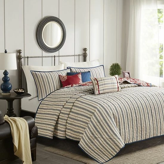 Madison Park Georgia 6-piece Coverlet Set Red - Image 7