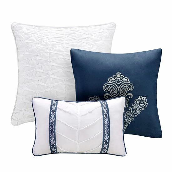Madison Park 6-piece Caroline Quilted Coverlet Set Navy - Image 3