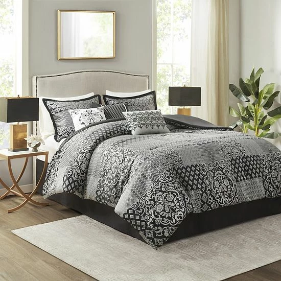 Madison Park Paxton 7-piece Jacquard Antimicrobial Comforter Set With Shams - Image 3