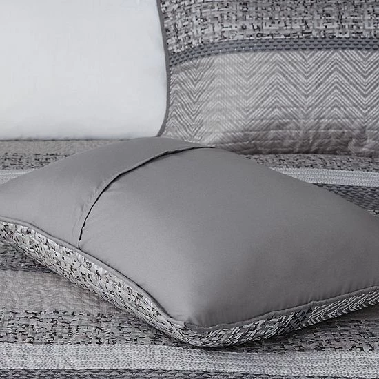 Madison Park 6-piece Melody Quilted Coverlet Set Taupe - Image 9