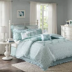 Madison Park Heidi 9 Piece Comforter Set Aqua