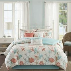 Madison Park Pacific Grove 7-piece Bed Set Coral