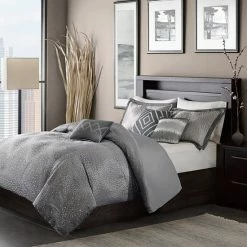 Madison Park Crawford 7-piece Comforter Set Gray
