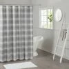 Madison Park Esker Ombre Waffle Weave Shower Curtain Gray